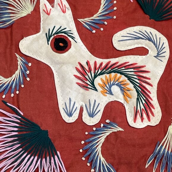 Vtg Bai Jia Bei Chinese Quilt Wall Hanging One Hundred Families Double Sided 3D - Picture 12 of 16